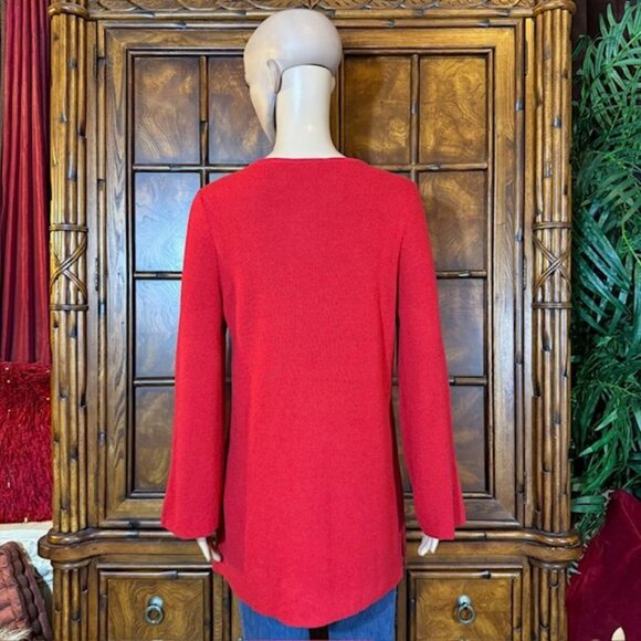 Chico's Stiletto Flutter Sleeve Vneck Sweater - Picture 3 of 11